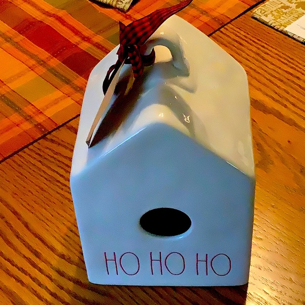 Rae Dunn birdhouse. Christmas. HoHo